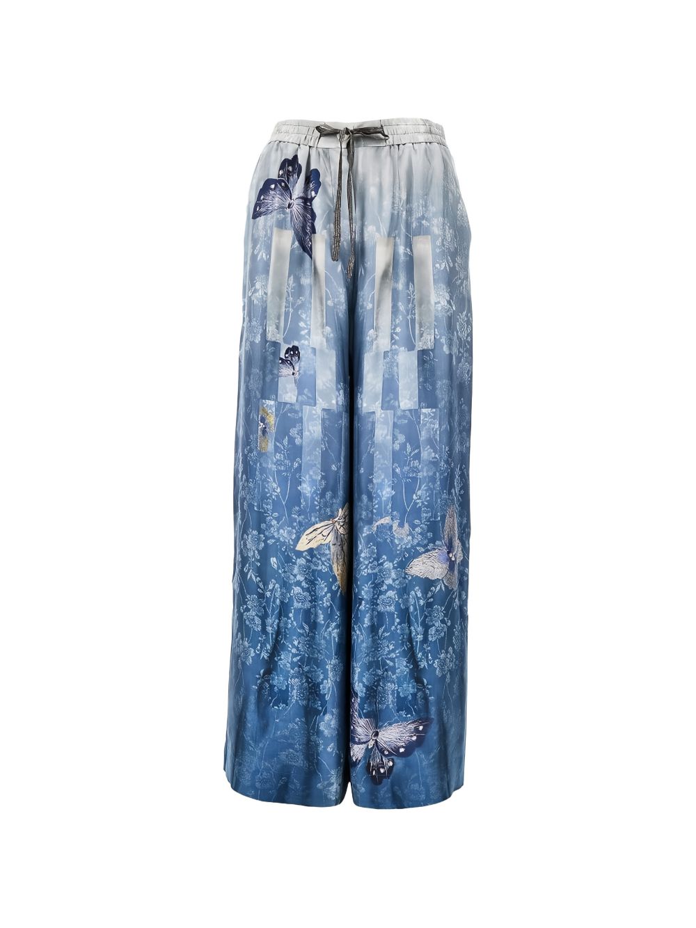 PRINTED SILK TROUSERS
