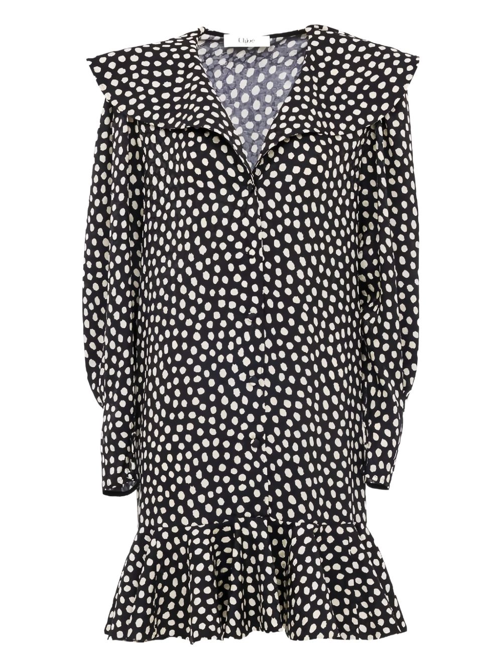 DOTTED SILK DRESS