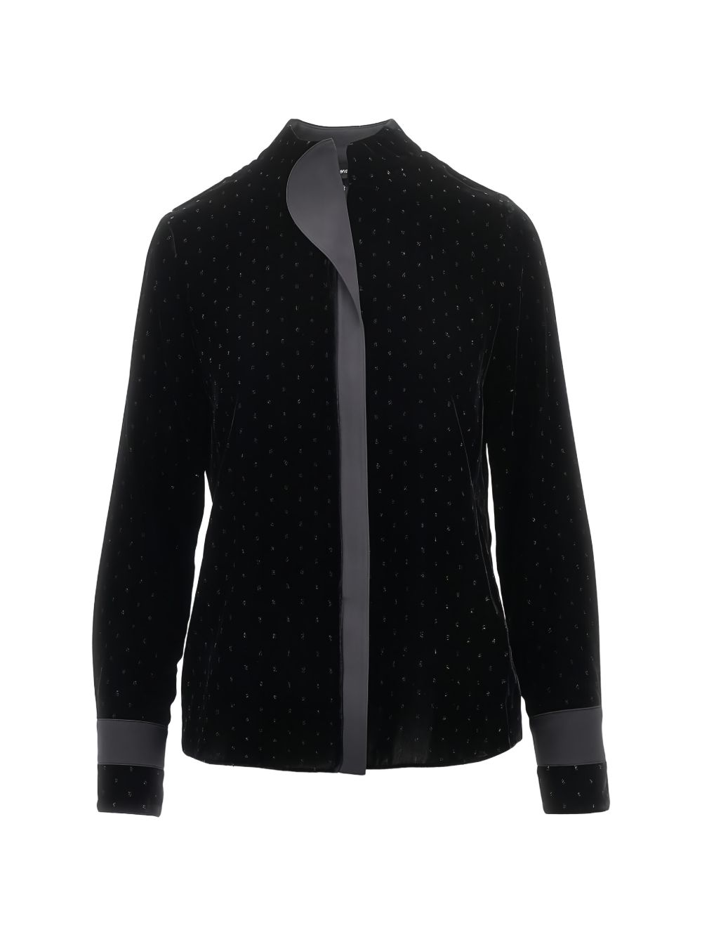 GLITTERED VELVET BLOUSE
