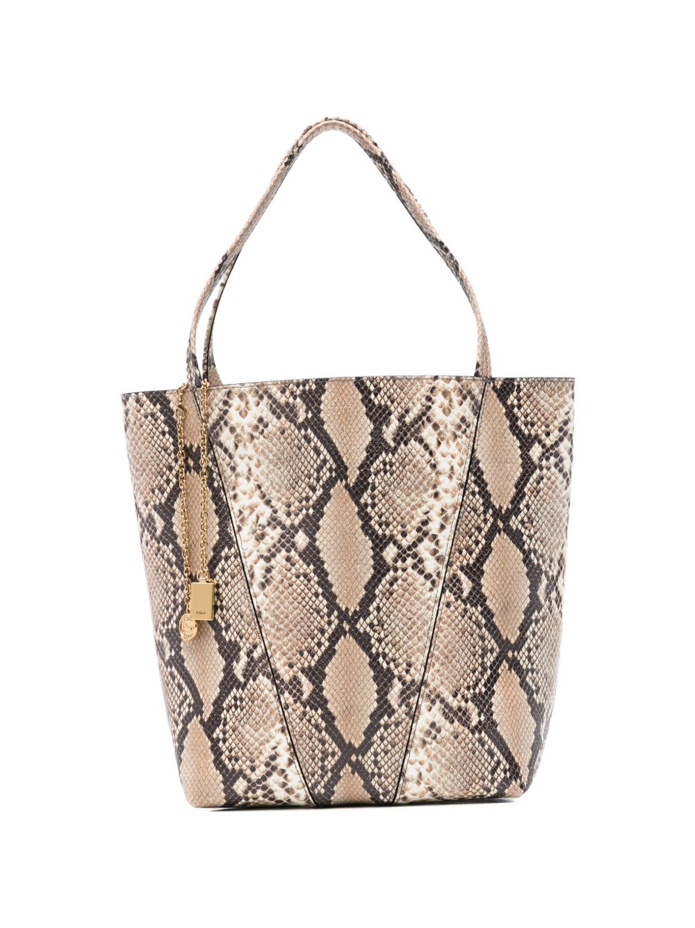 CHLOÉ SPIN LEATHER TOTE BAG
