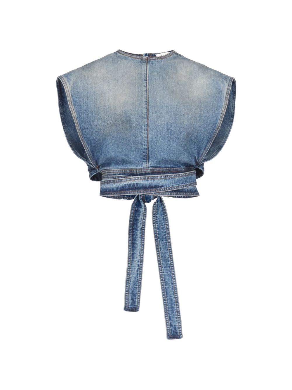DENIM BELTED TOP