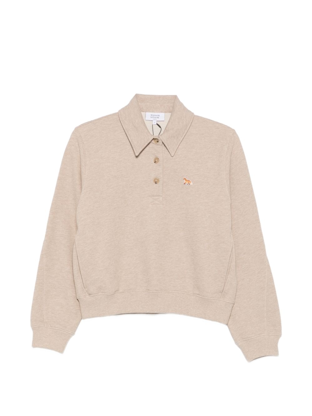 BABY FOX COTTON POLO SWEATSHIRT
