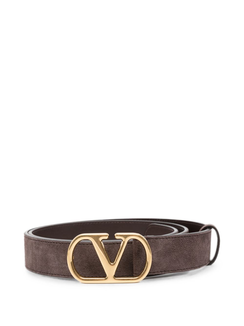 VLOGO SIGNATURE SUEDE LEATHER BELT