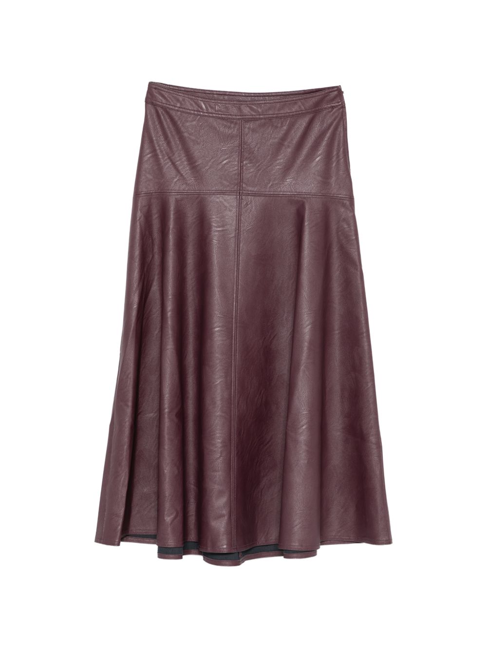 ECO LEATHER MIDI SKIRT