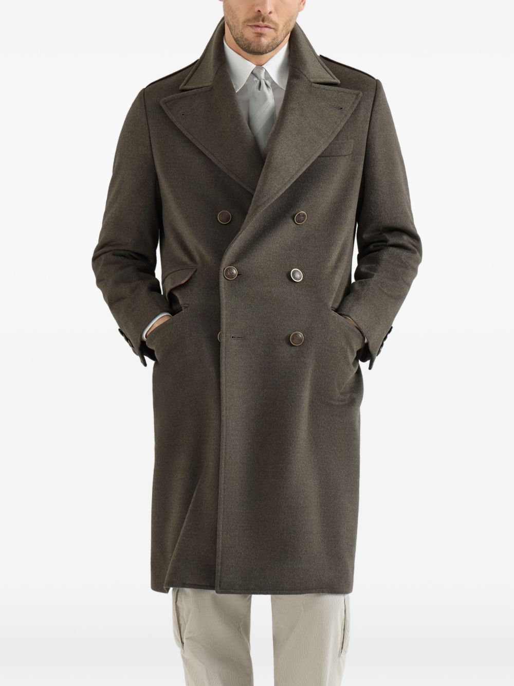 BRUNELLO CUCINELLI · DOUBLE-BREASTED COAT