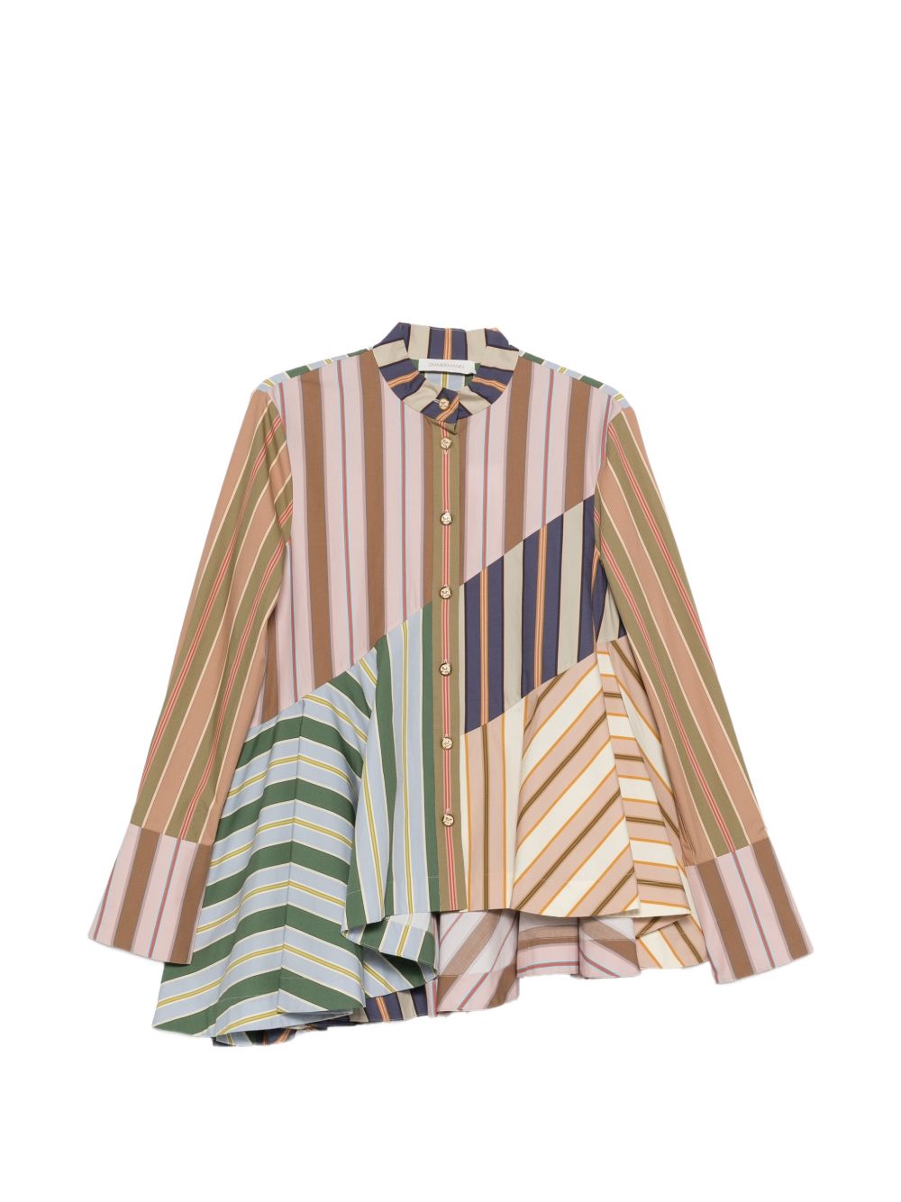 ZIMMERMANN · CLASH STRIPED COTTON SHIRT