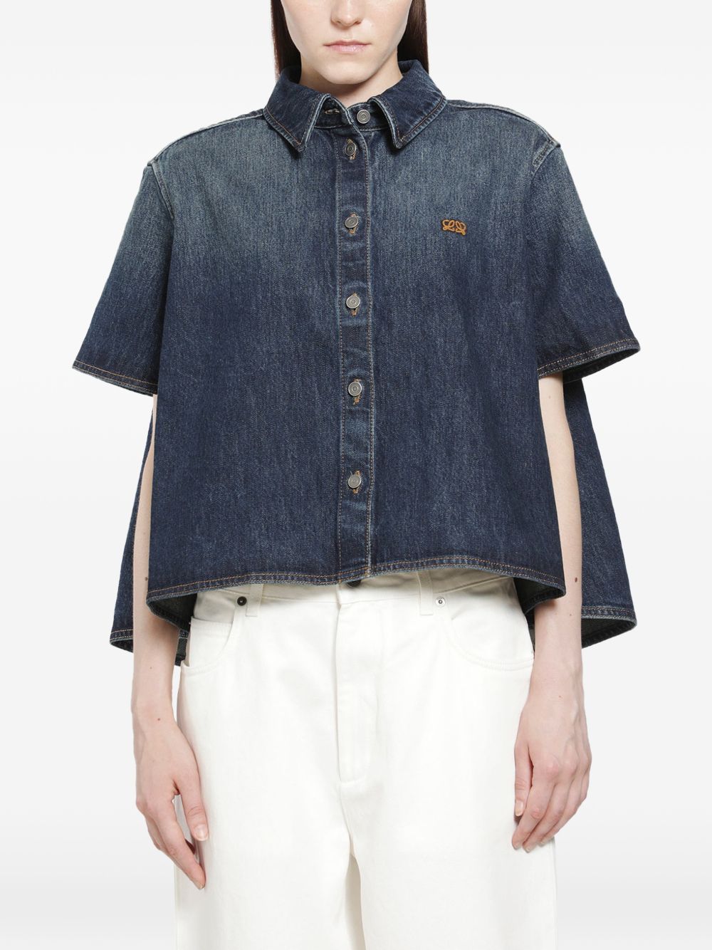 DENIM TRAPEZE SHIRT