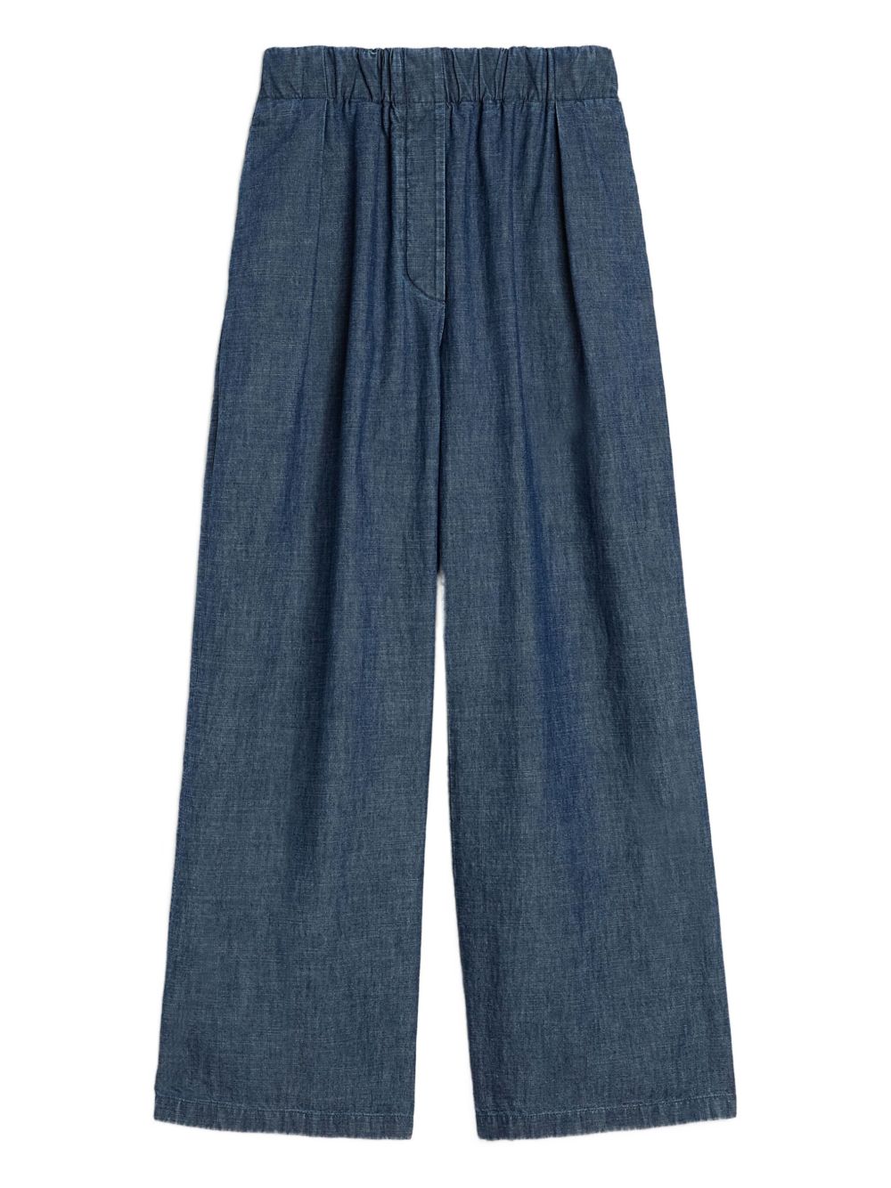COTTON WIDE-LEG TROUSERS