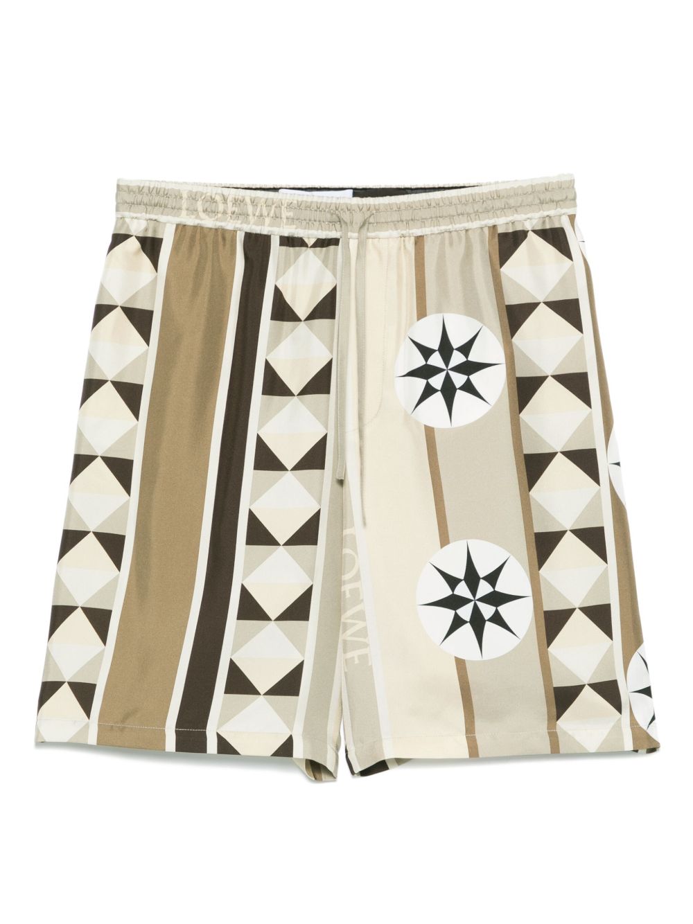 PRINTED SILK SHORTS