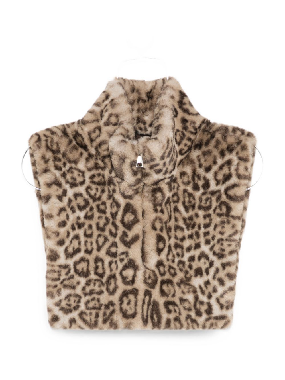 FAUX FUR ZIP-UP CAPE