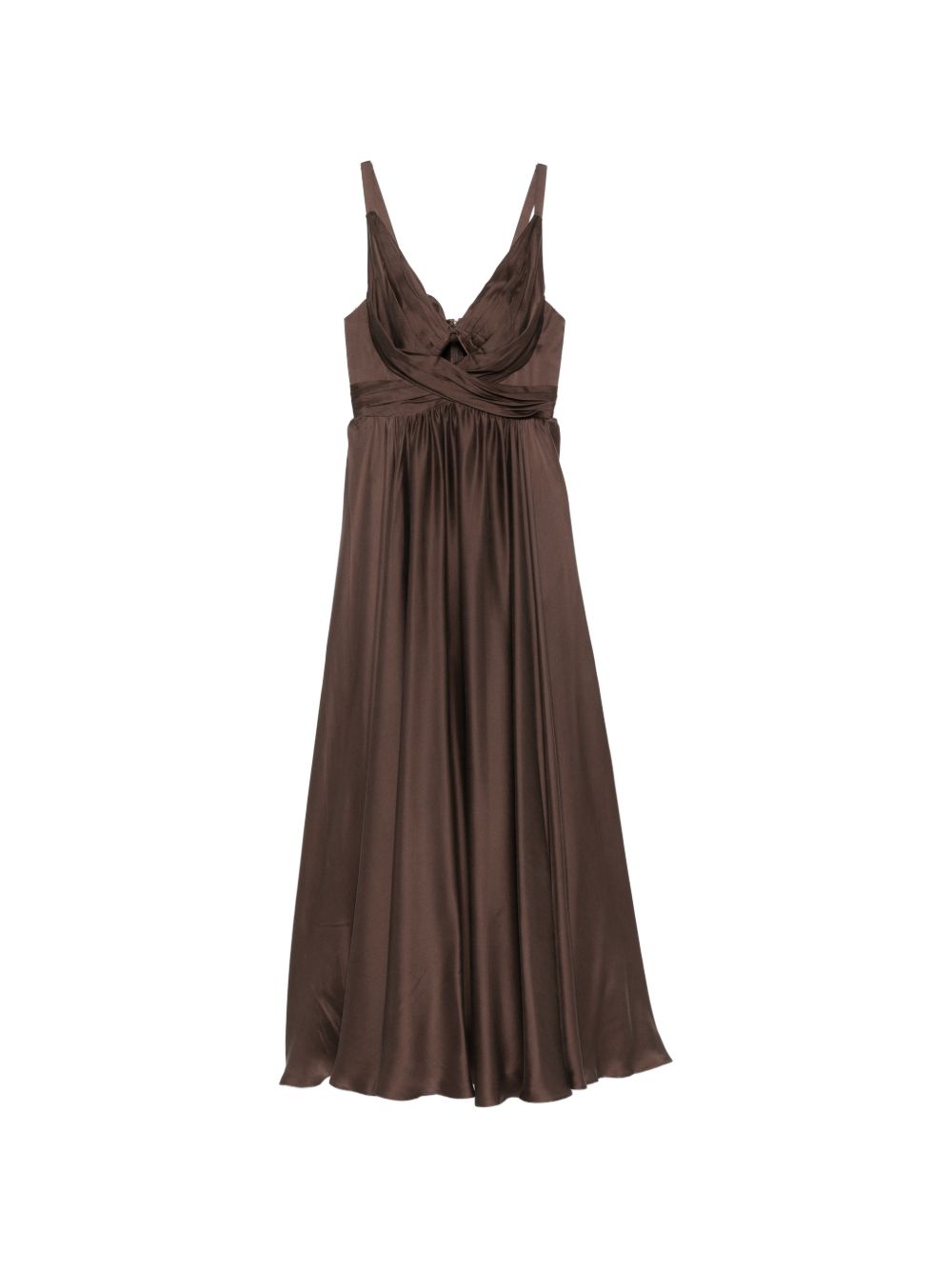SILK DRAPED DRESS