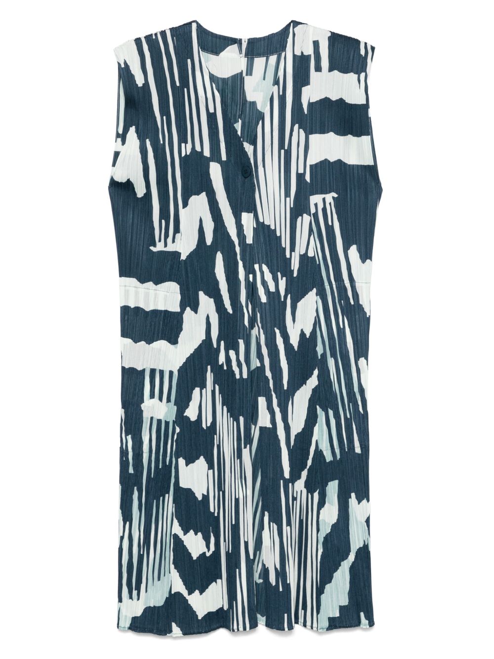 PRINTED PLEATED VEST