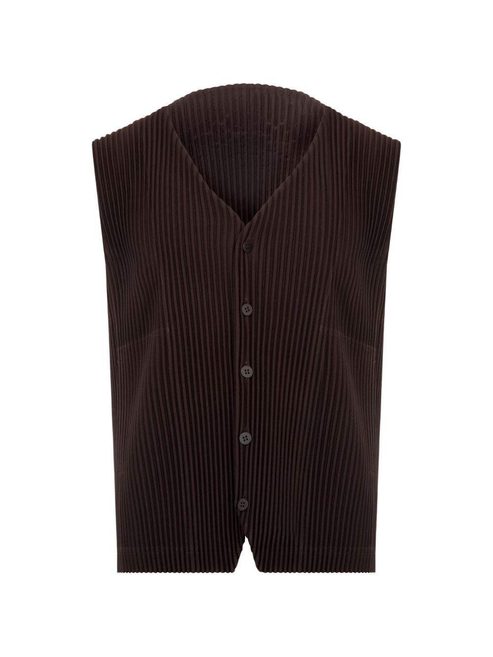 PLEATED V-NECKED VEST