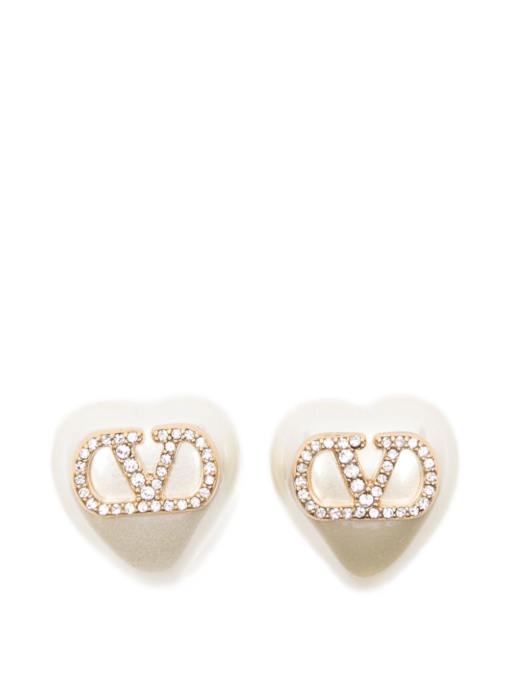 VLOGO SIGNATURE STRASS PEARL EARRINGS