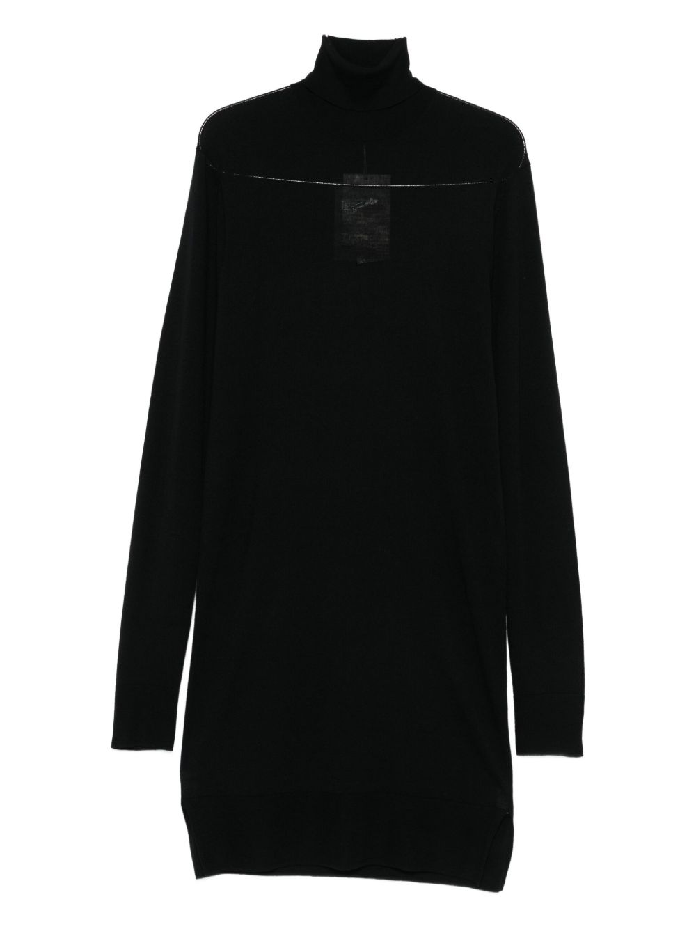 WOOL TURTLE-NECK MIDI DRESS