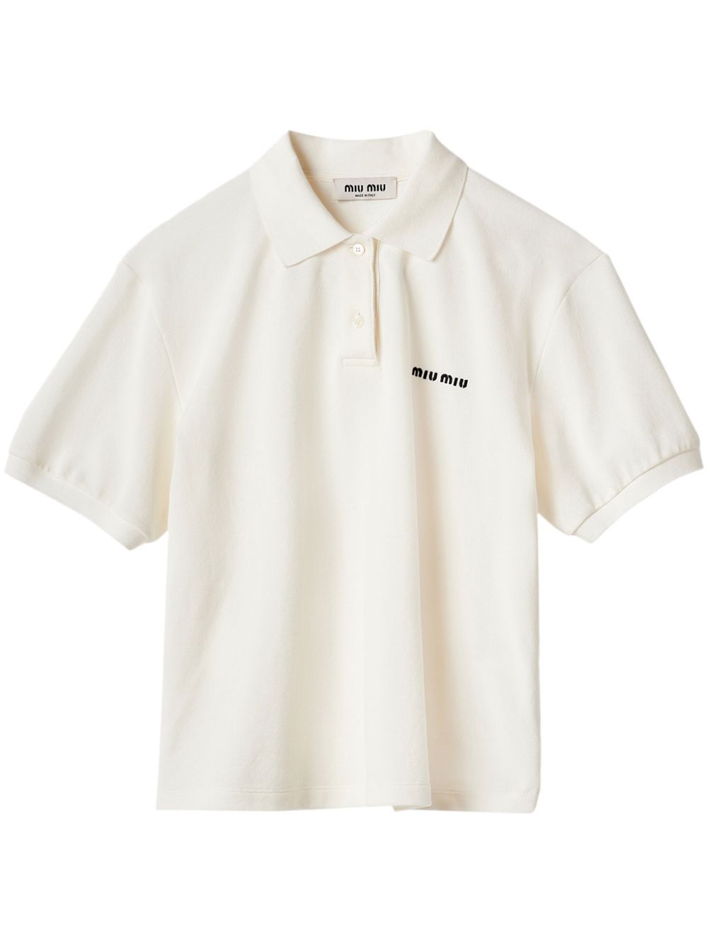MIU MIU · PIQUET COTTON POLO SHIRT