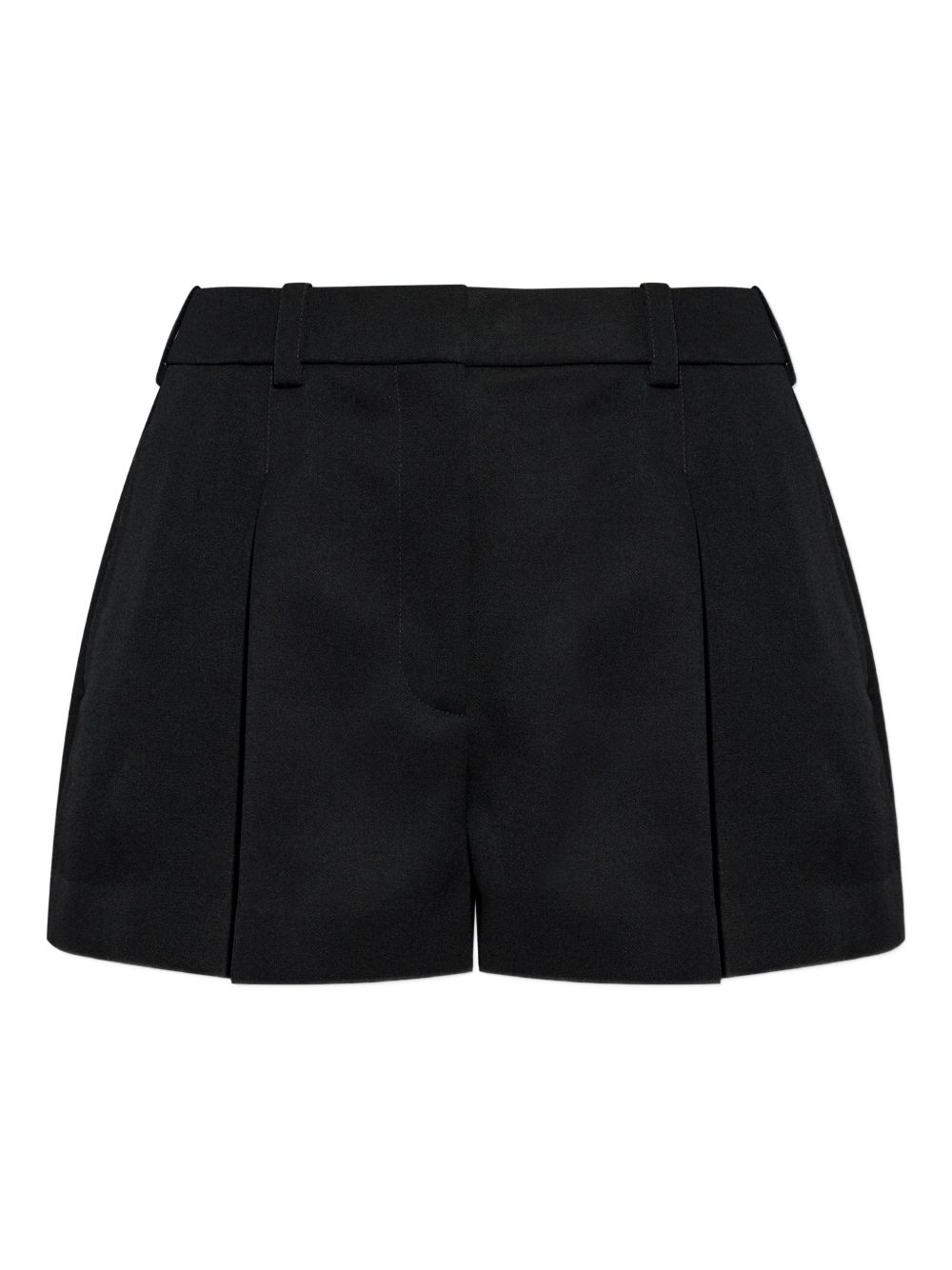 WOOL PLEATED SHORTS