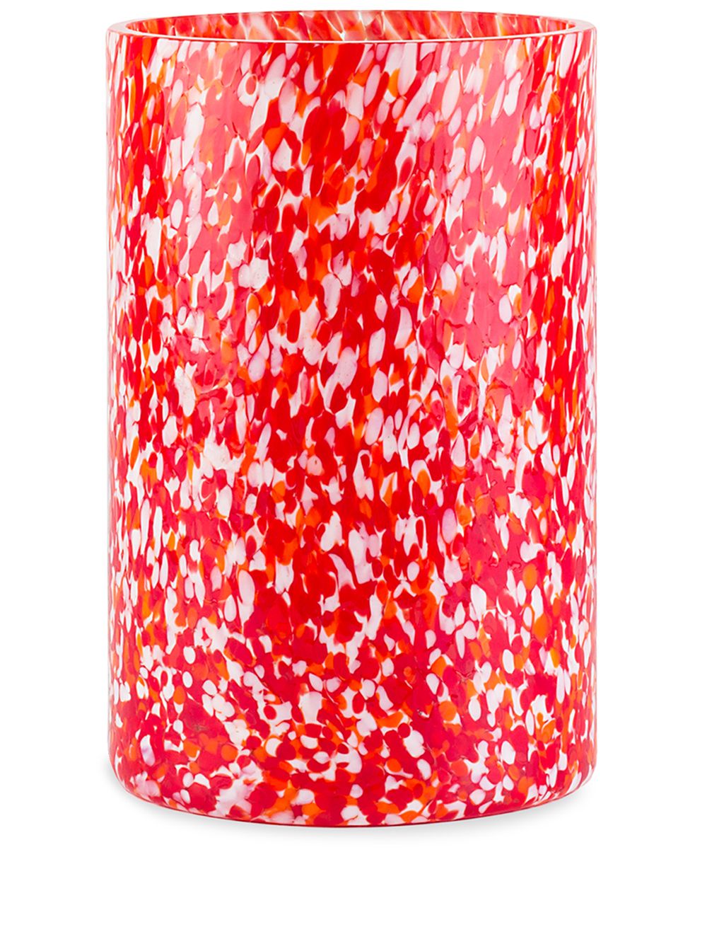 RED & IVORY TALL VASE