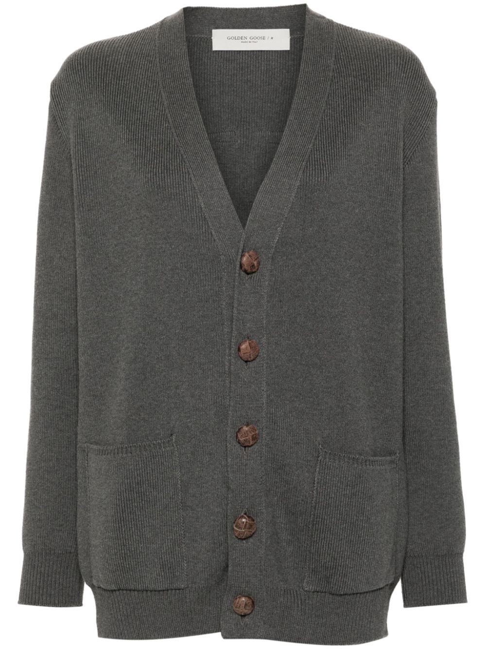 COTTON V-NECKED CARDIGAN
