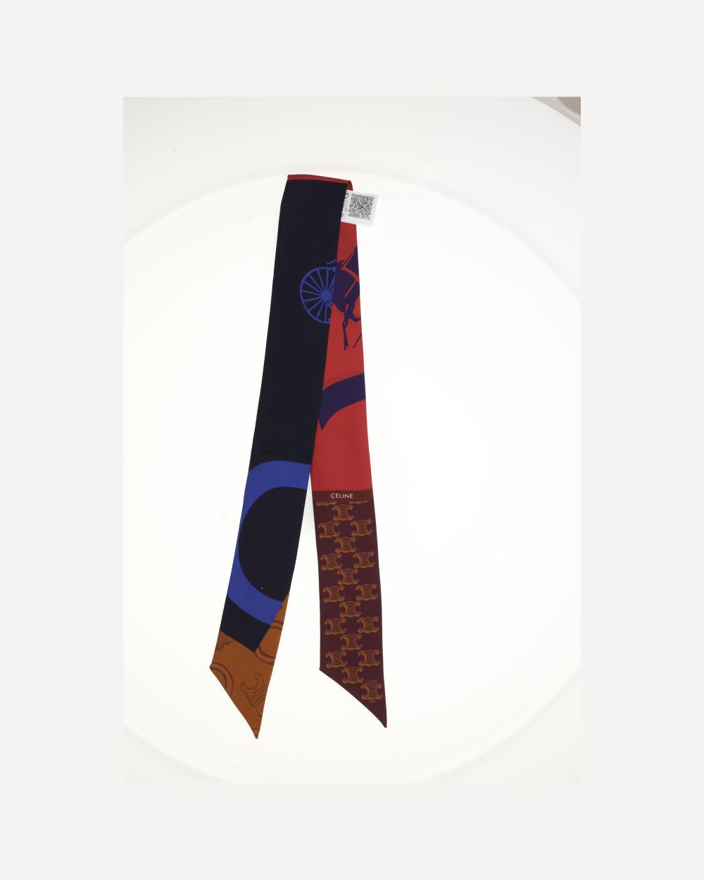 PRINTED SILK LAVALLIERE