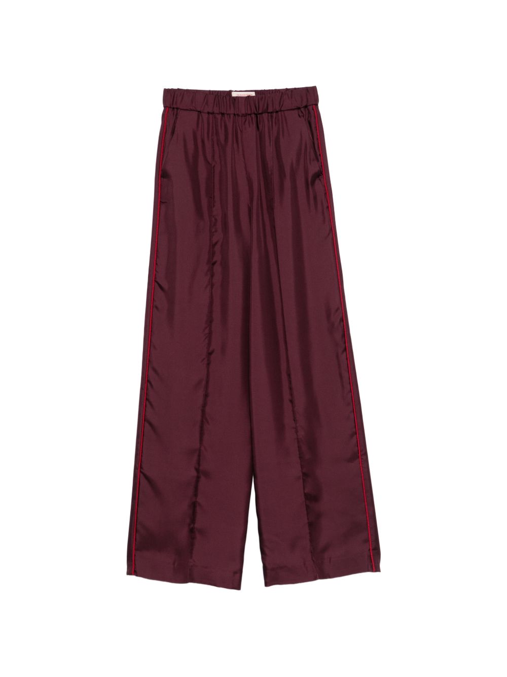SILK WIDE-LEG TROUSERS