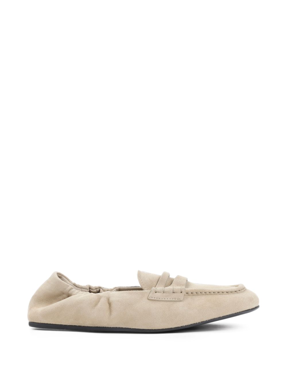 RUCHES SUEDE LEATHER LOAFERS