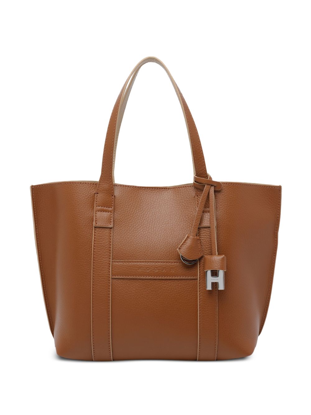SCRIPT SMALL LEATHER TOTE BAG
