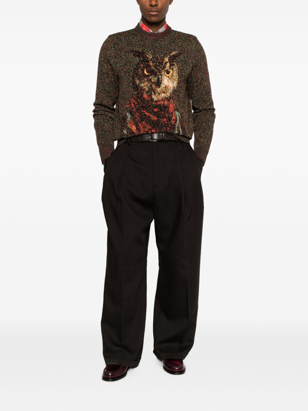 WOOL BLEND CREWNECK SWEATER