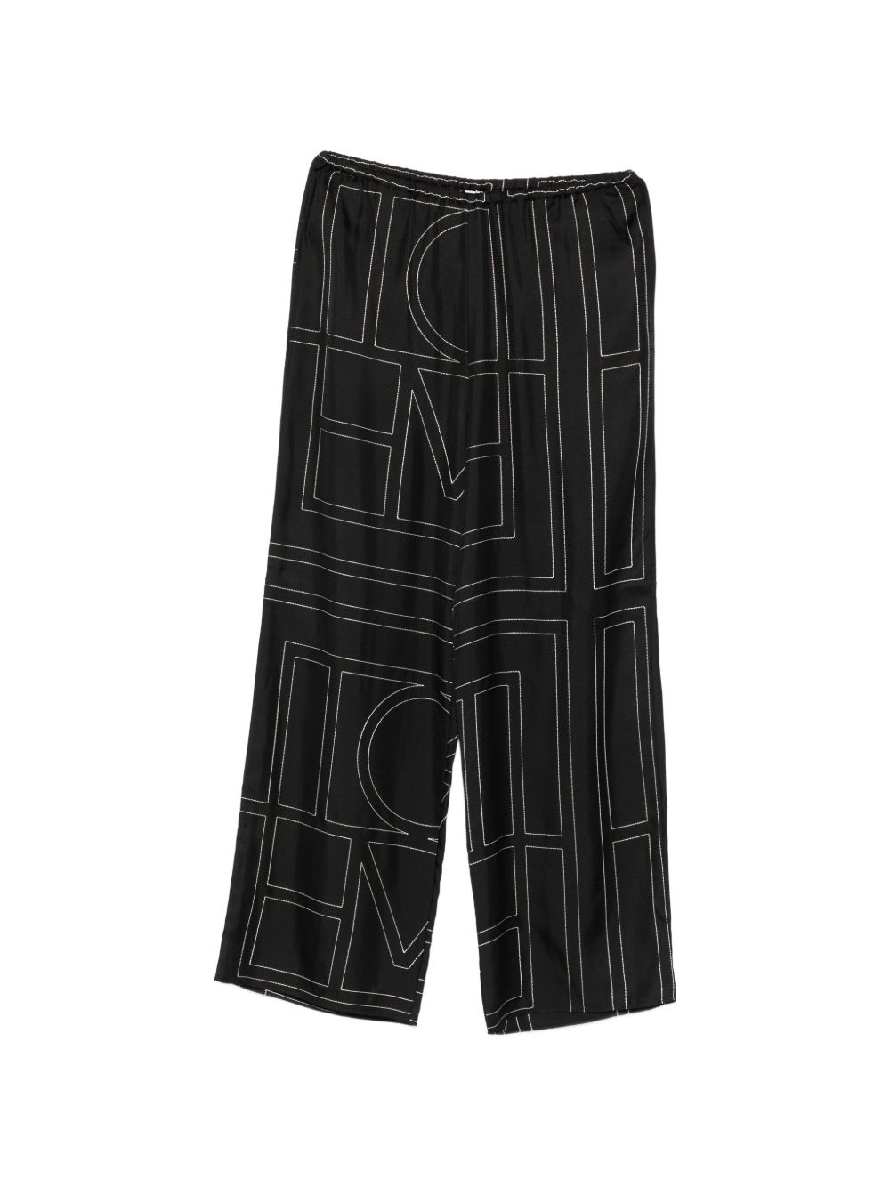 MONOGRAM SILK PAJAMA TROUSERS