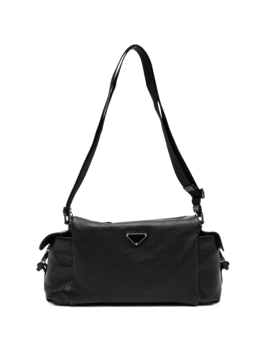 PRADA EXPLORE RE-NYLON ADN LEATHER SHOULDER BAG