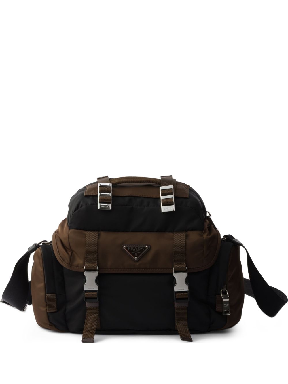 RE-NYLON AND LEATHER CROSSBODY BAG