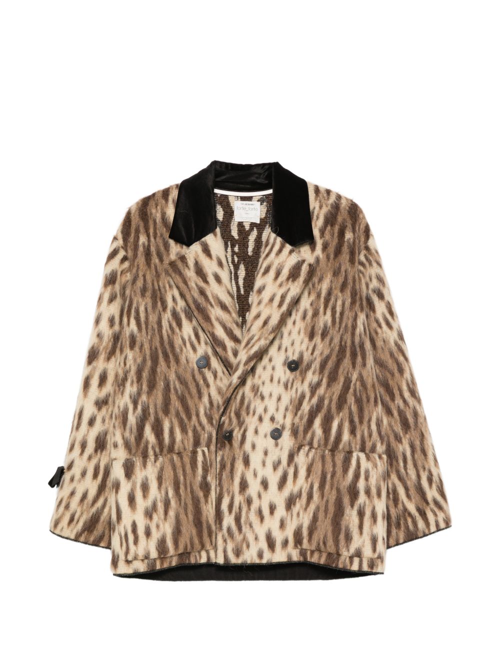 WOOL BLEND DOUBLE-BREASTED JACKET