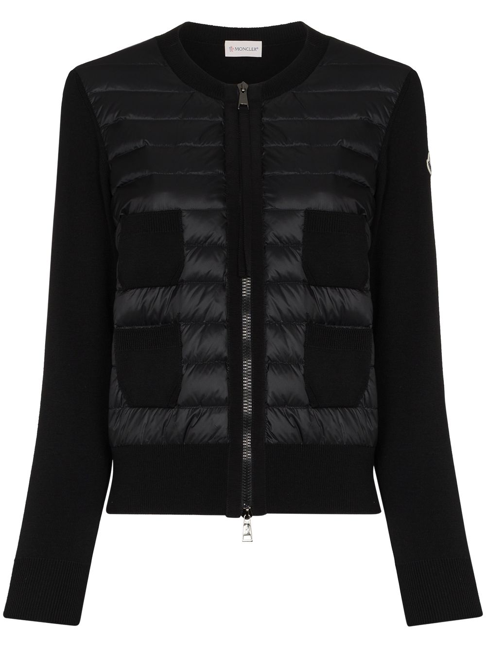 WOOL AND NYLON PADDED CARDIGAN
