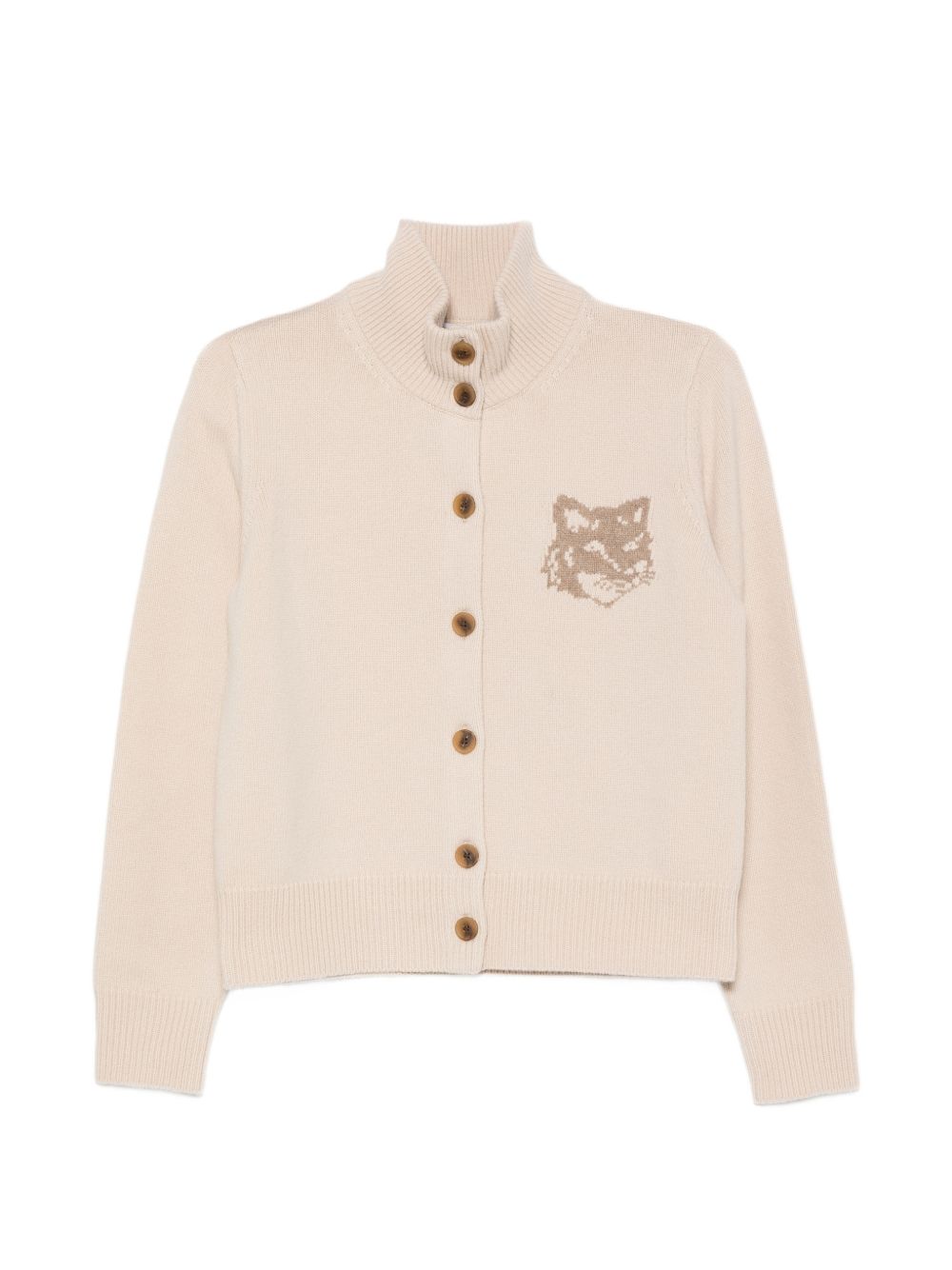 FOX HEAD WOOL CARDIGAN