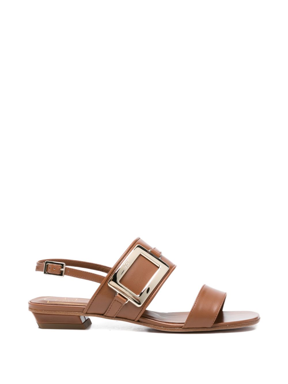 METAL BUCKLE LEATHER SANDALS