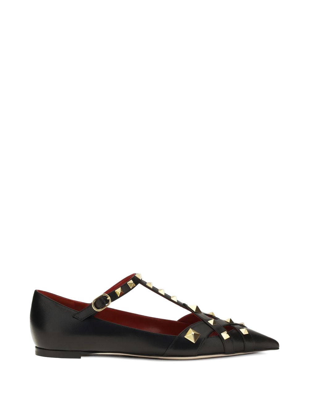 STUDDY LEATHER BALLET FLATS