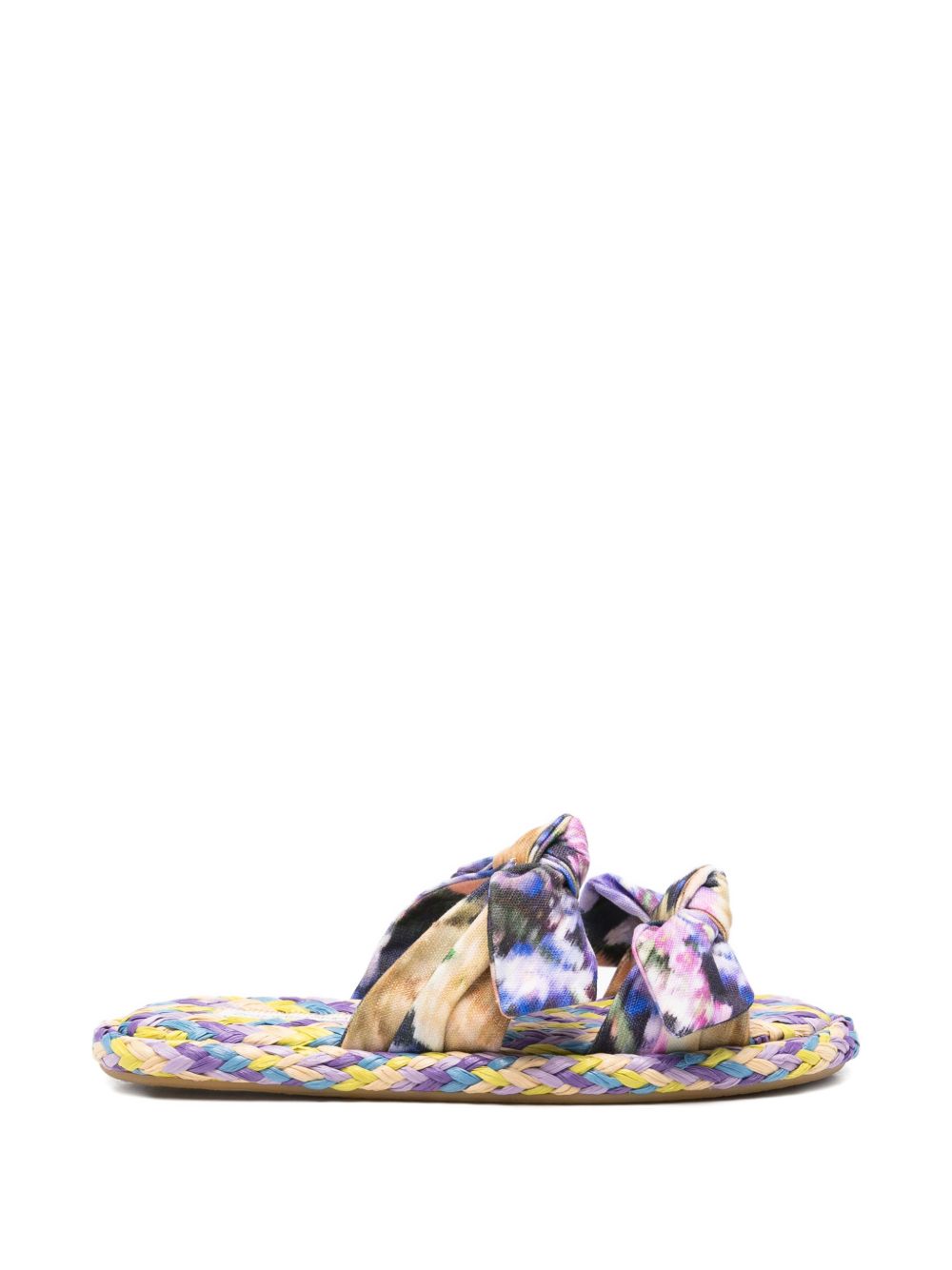 CAROUSEL LINEN FLAT SANDALS