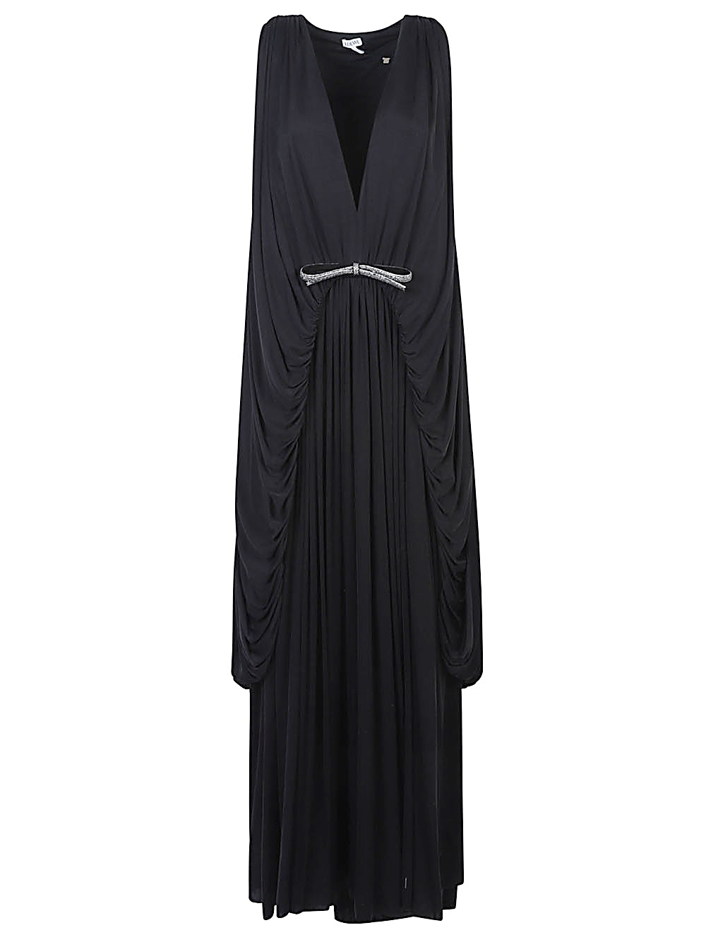 SILK DRAPED LONG DRESS