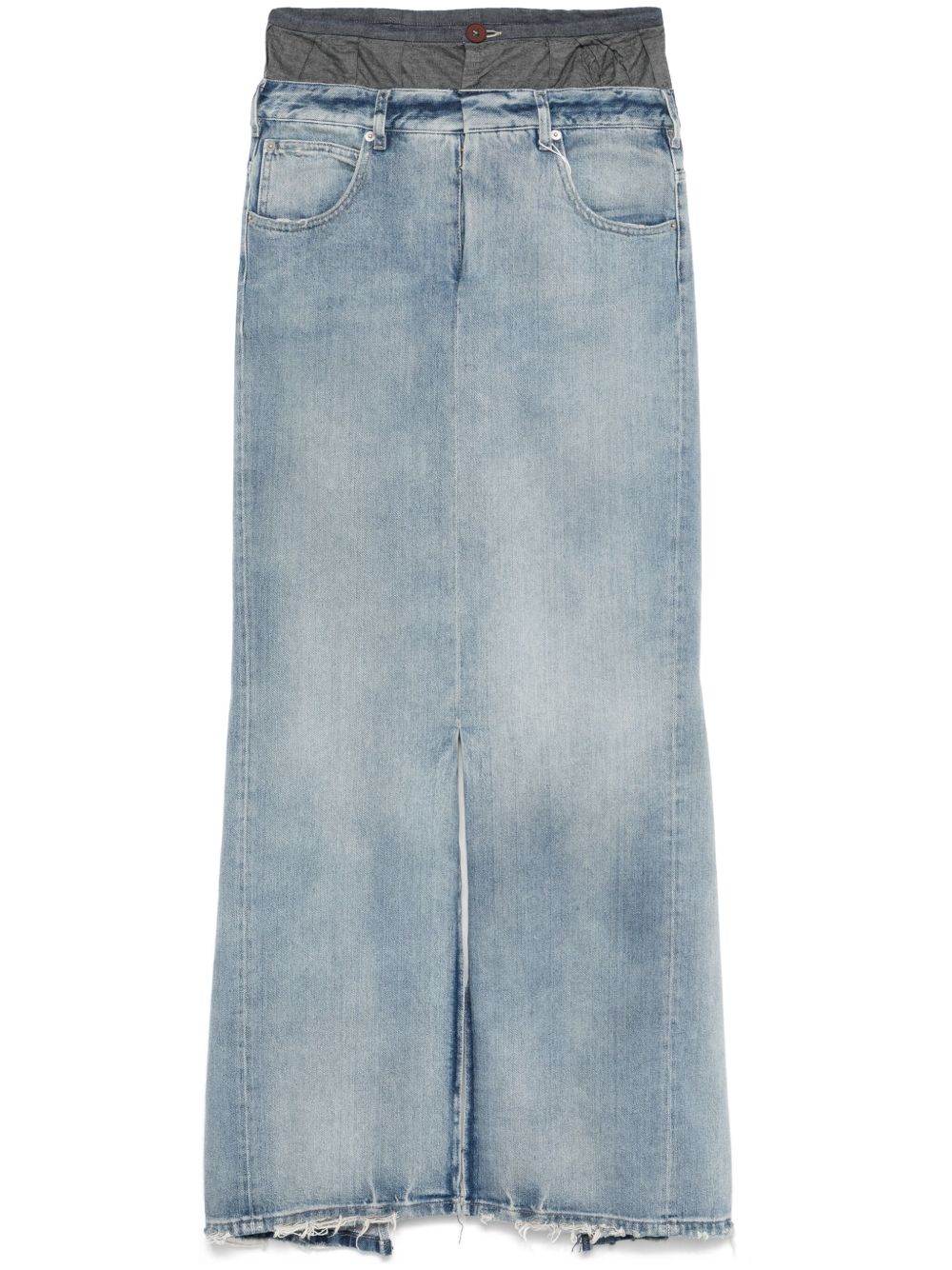 DENIM COTTON MAXI SKIRT