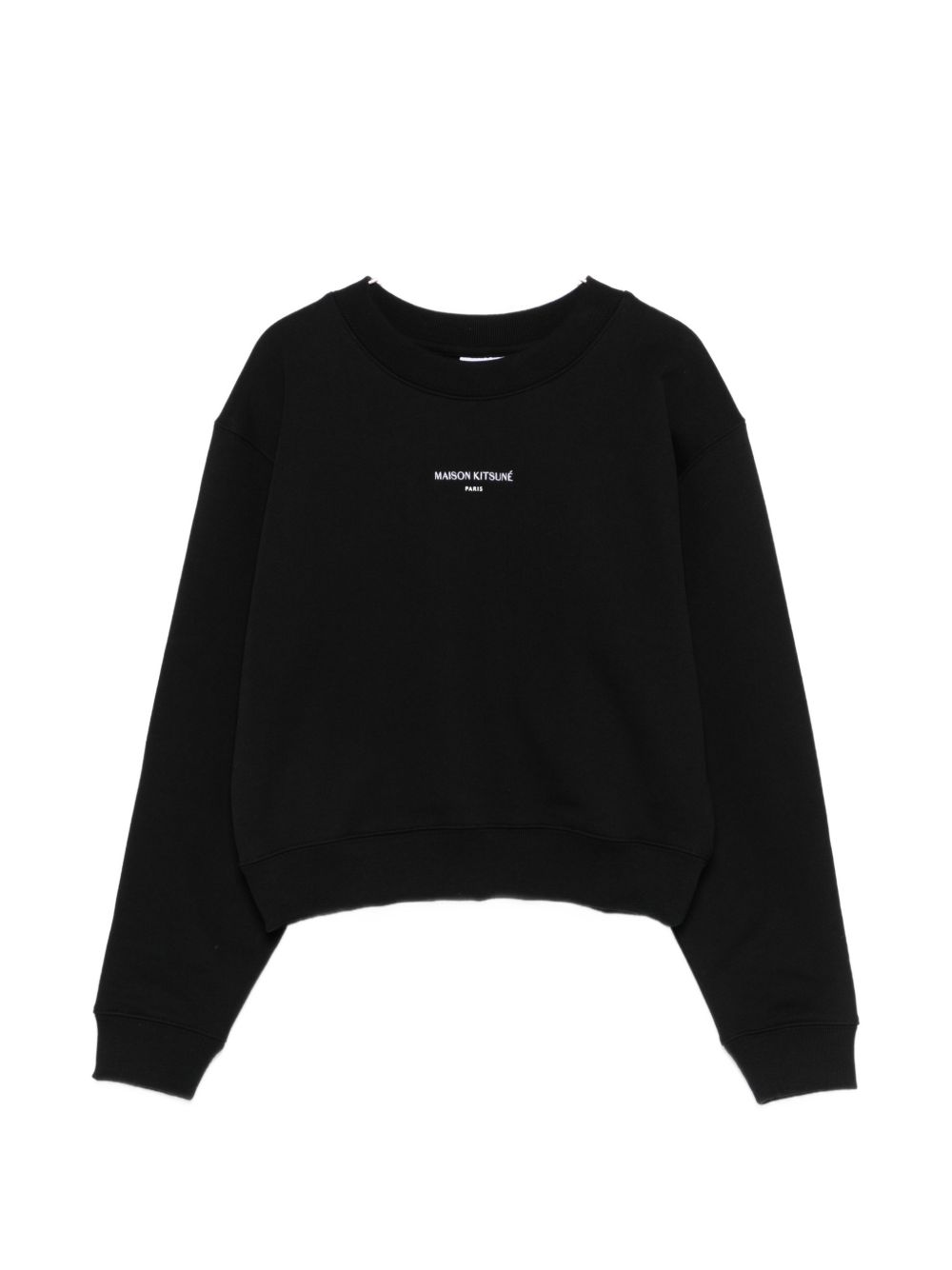 LOGO COTTON CROPPED SWEATSHIRT