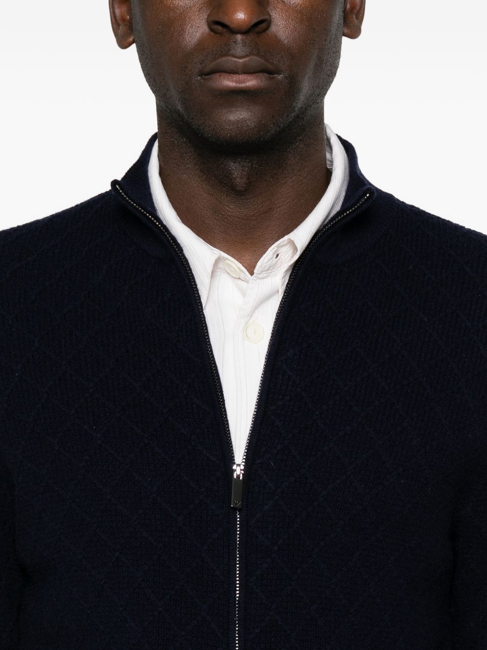 WOOL ZIPPED CARDIGAN