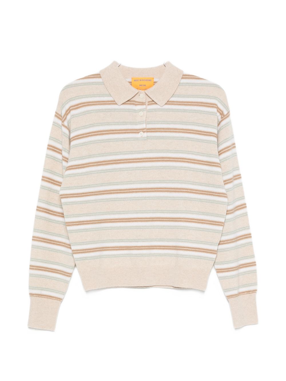 STRIPED CASHMERE POLO SHIRT