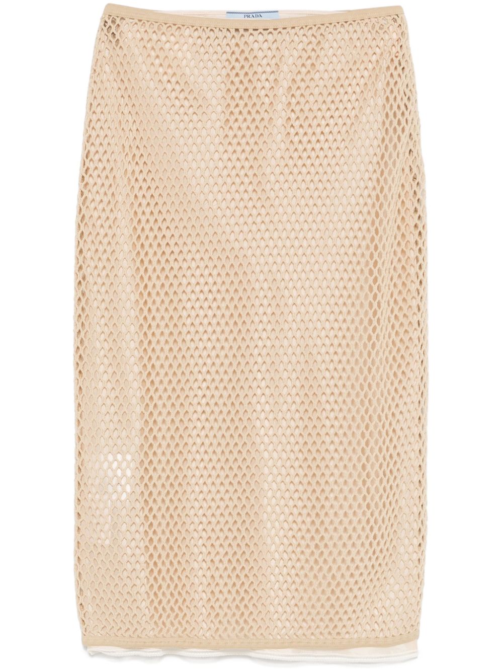 OPEN-KNIT MIDI SKIRT