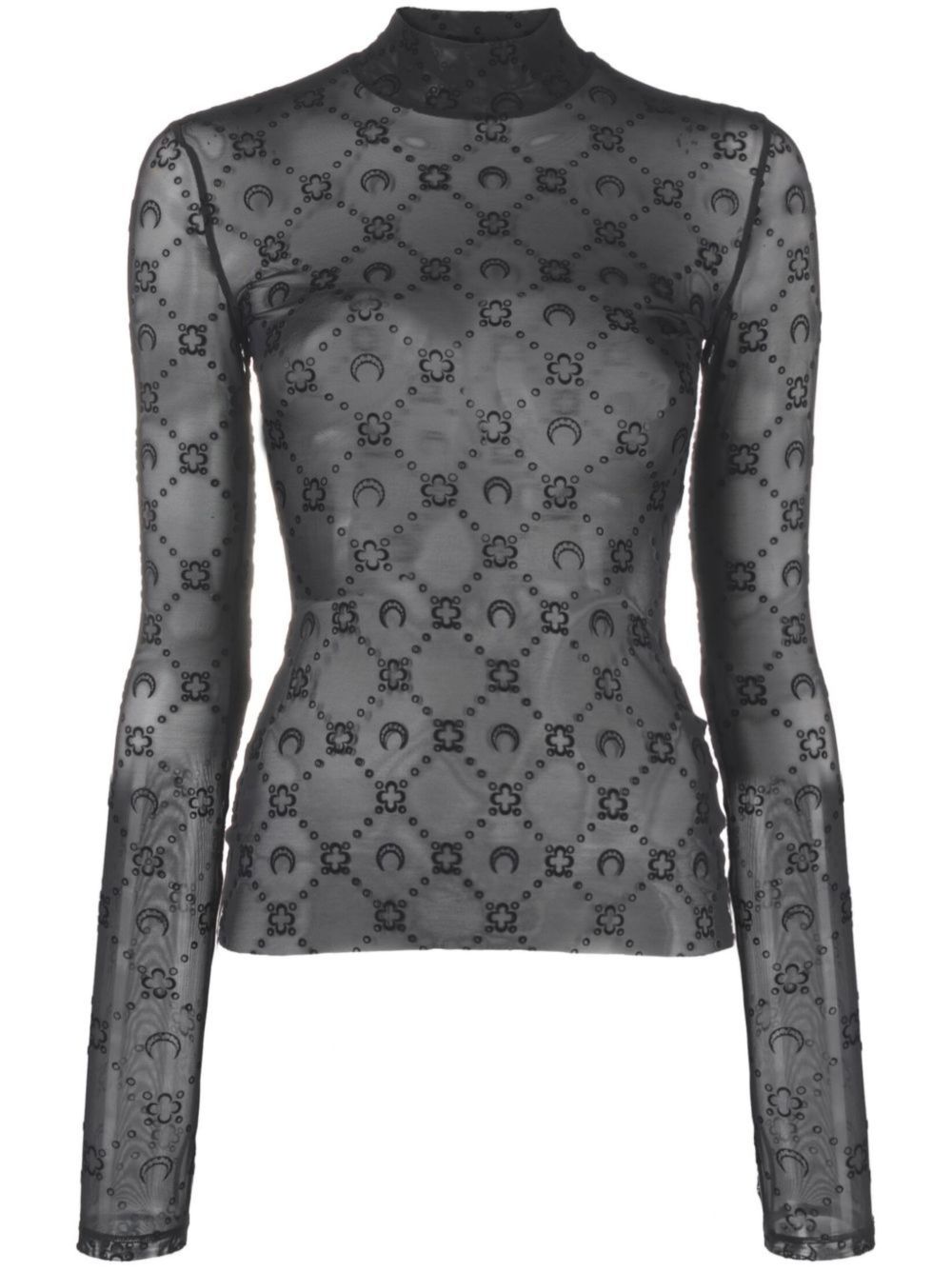 MARINE SERRE · MONOGRAM MESH FLOCK TOP