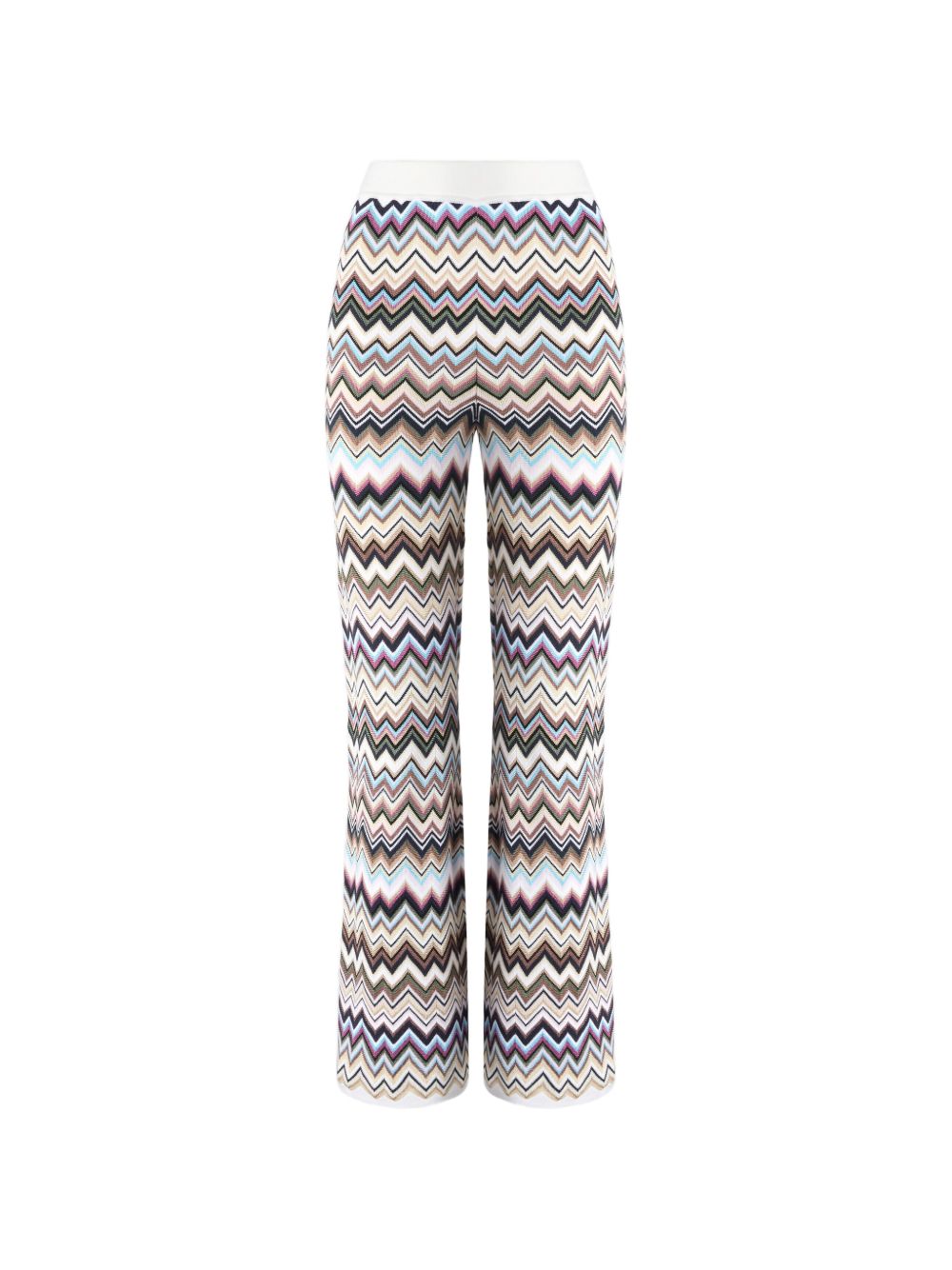 ZIG ZAG MOTIF WOOL TROUSERS