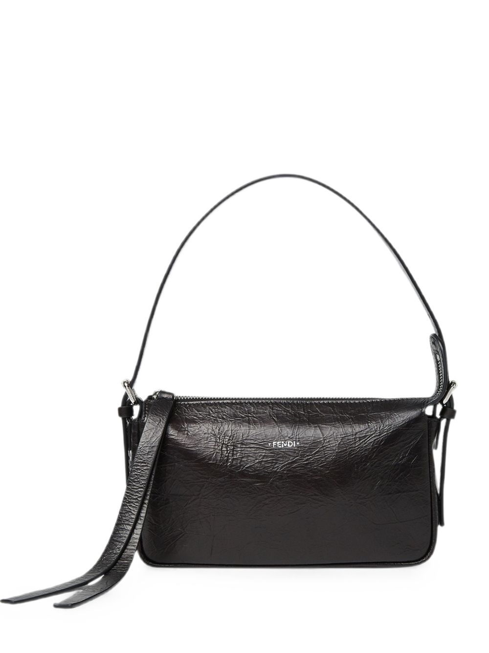 ZIP TOP SMALL LEATHER SHOULDER BAG