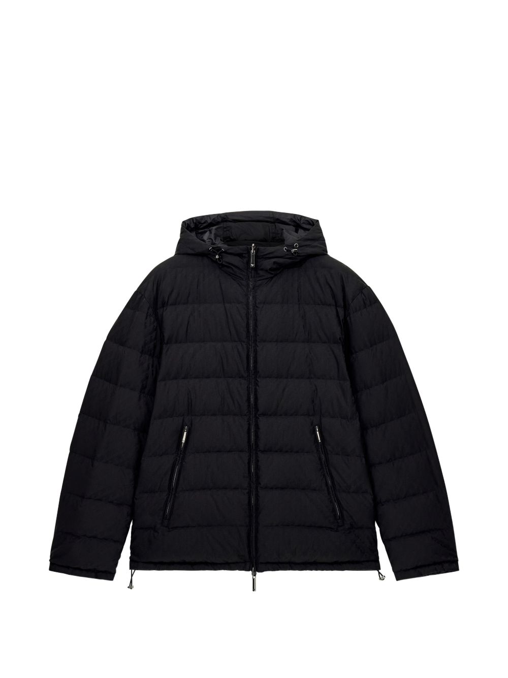 HOODED SHORT DOWN JACKET