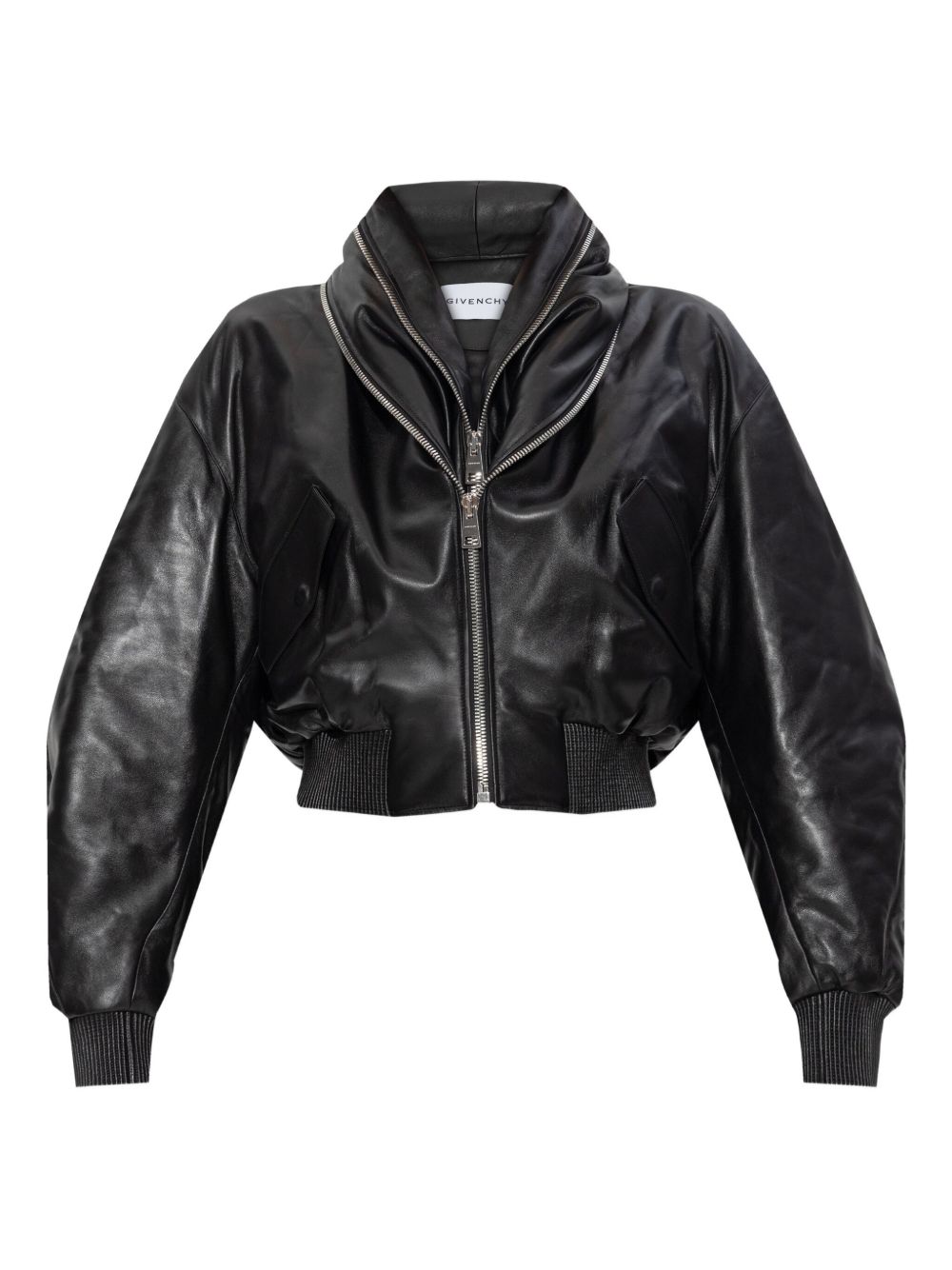 LEATHER BOMBER JACKET