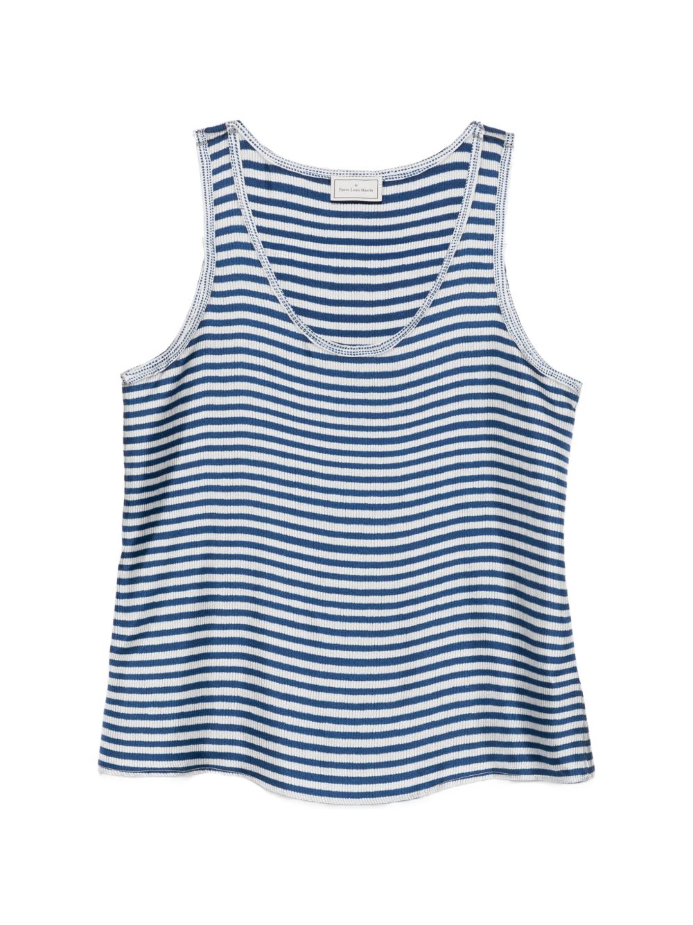 STRIPED SILK TANK TOP