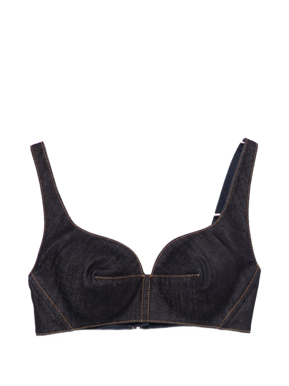 DENIM COTTON BRA TOP